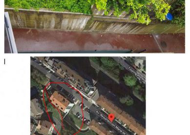 Acumulación de agua lluvia