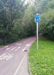 Bidegorri con señalización confusa