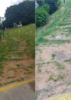 Escaleras en mal estado