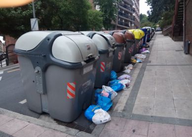 Reciclaje en Beasain: una muestra de esta mañana