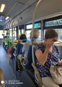 Distancia de seguridad en el transporte publico