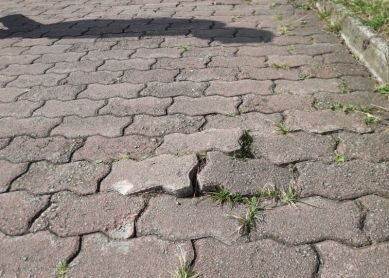 Pavimento en pesimas condiciones, grave peligro