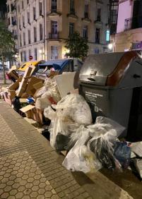 Imposibilidad de reciclar en el centro de Donostia