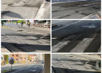 Condiciones pésimas de asfalto zona cocheras
