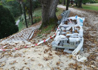 Abandono de material en el Palacio de Aiete