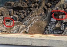 Vallas en las rocas del Paseo Nuevo