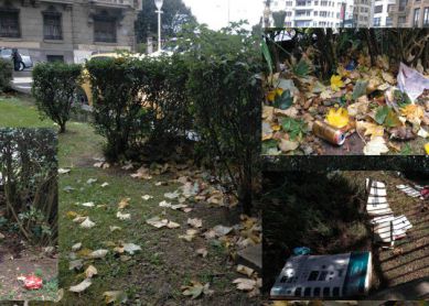 Pequeño vertedero en el Paseo de Francia