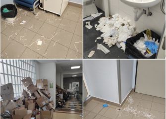 Huelga del personal de limpieza en el Hospital Donostia