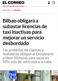 Bilbao se adelanta al gran problema de Taxis 