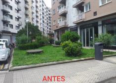 Destrucción de jardines en la plaza de los  Estudios