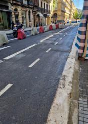 Carril cerrado