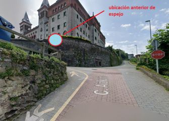 Espejo vial en Seminario
