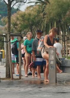 Lavapiés en el paseo de La Concha.