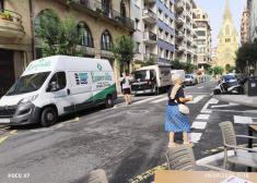Parada de taxis o carga / descarga.