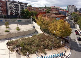Limpieza vecinal zona verde barrio de altza