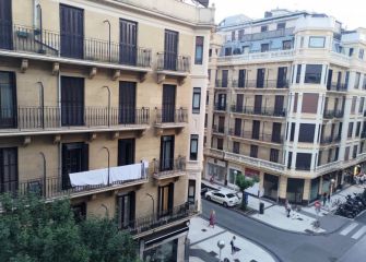 Sabanas en los balcón 
